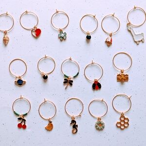Set of wine charms